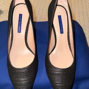 Stuart Weitzman Textured Black Heels